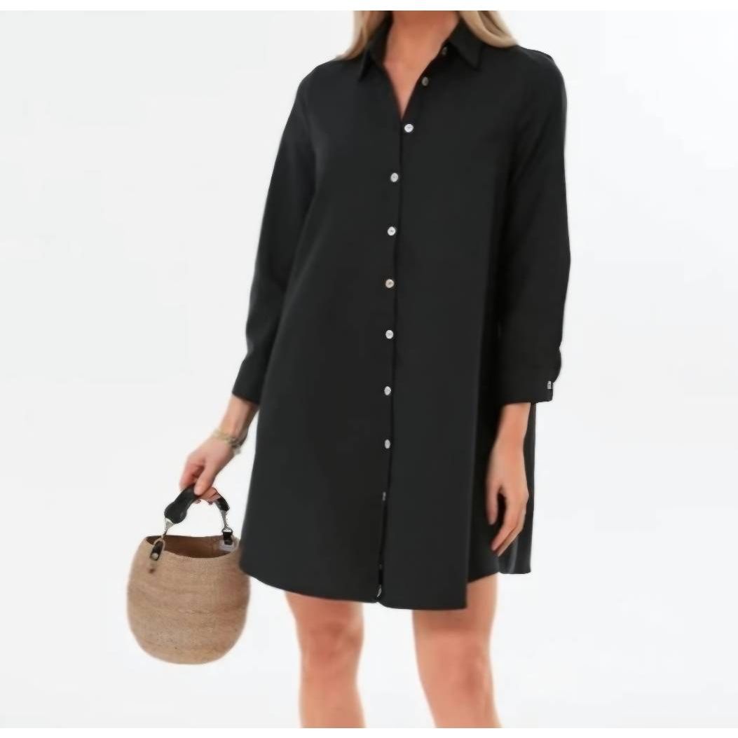 Tuckernuck Pomander Place Black Oxford Harris Button Front Shirt Dress Sz Xl